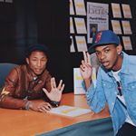 Father &amp; Son. #goldUnChild #PharrellWilliams